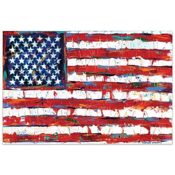 Empire Art Direct Empire Art Direct TMP-126740-3248 32 x 48 in. American Flag Frameless Tempered Glass Panel Contemporary Wall Art TMP-126740-3248